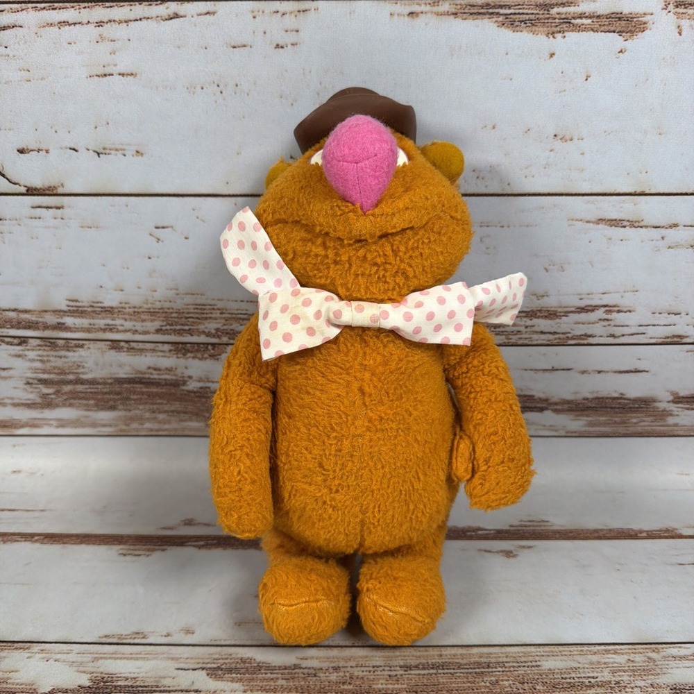 Fisher Price The Muppets Fozzie Bear #851 Plush Doll 1976 Jim Henson 14" Toy